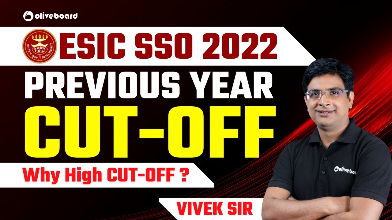 ESIC SSO Previous Year CUT OFF Prelims & Mains | Category Wise | ESIC SSO 2022 | Vivek Sir