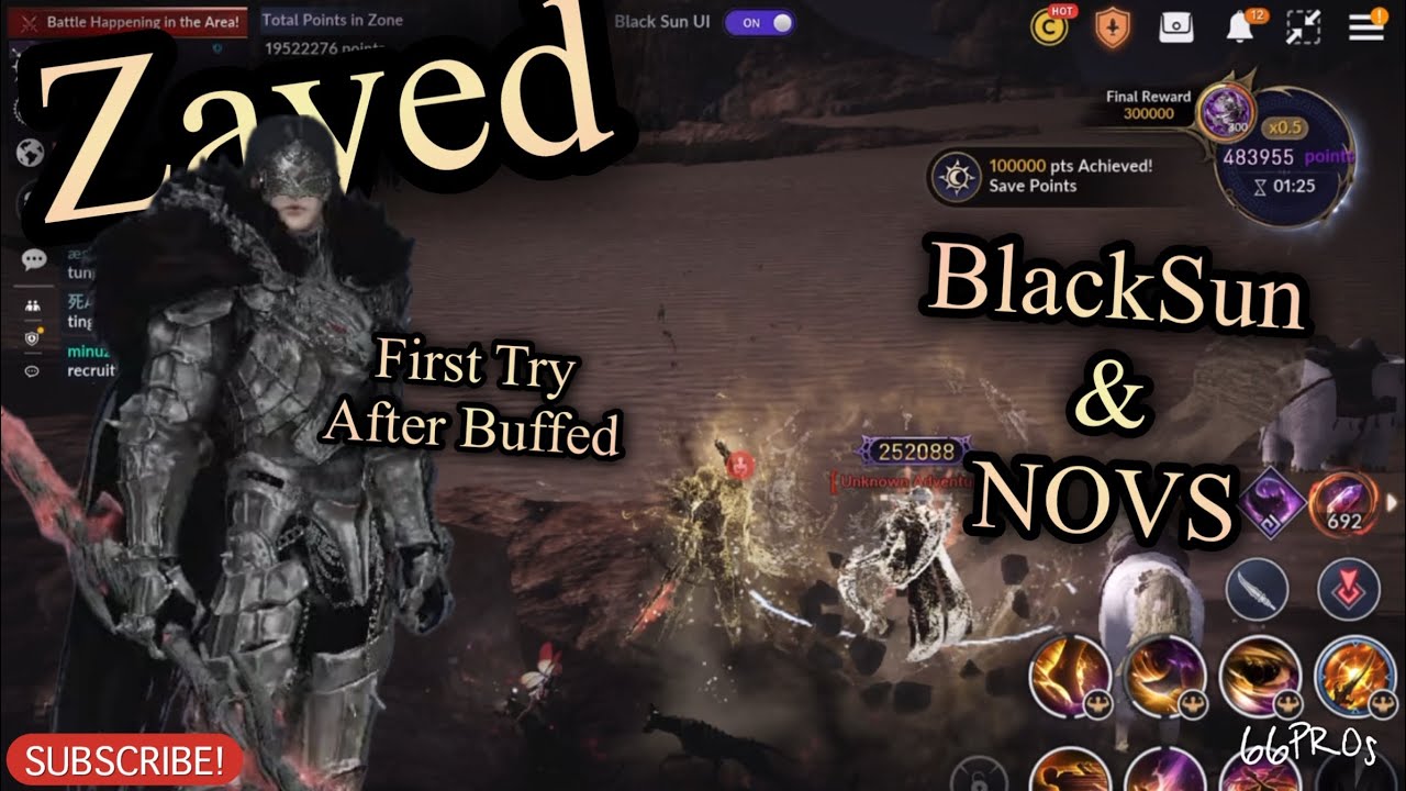 Black Desert Mobile Zayed BS & NOVS Gameplays after Balanced, GGTY😁