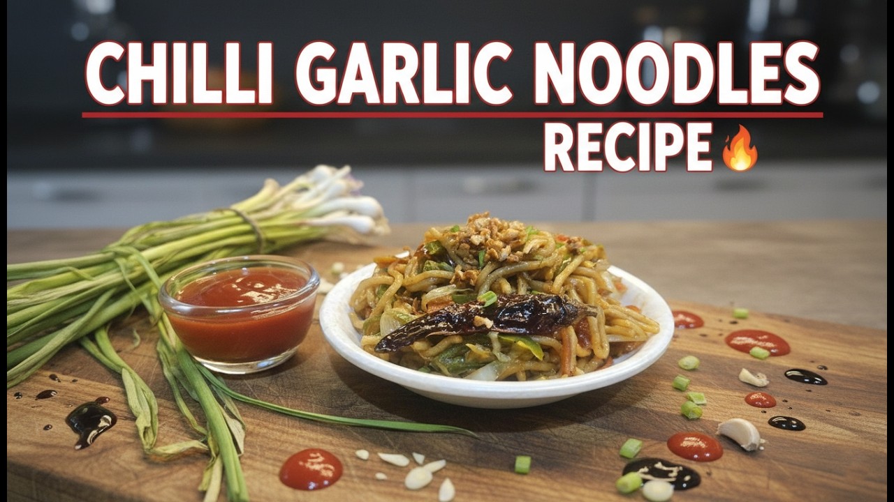 Chilli Garlic Noodles Recipe 🔥 | Street Style Veg Noodles in 10 Minutes | Better Than Restaurant! 😍