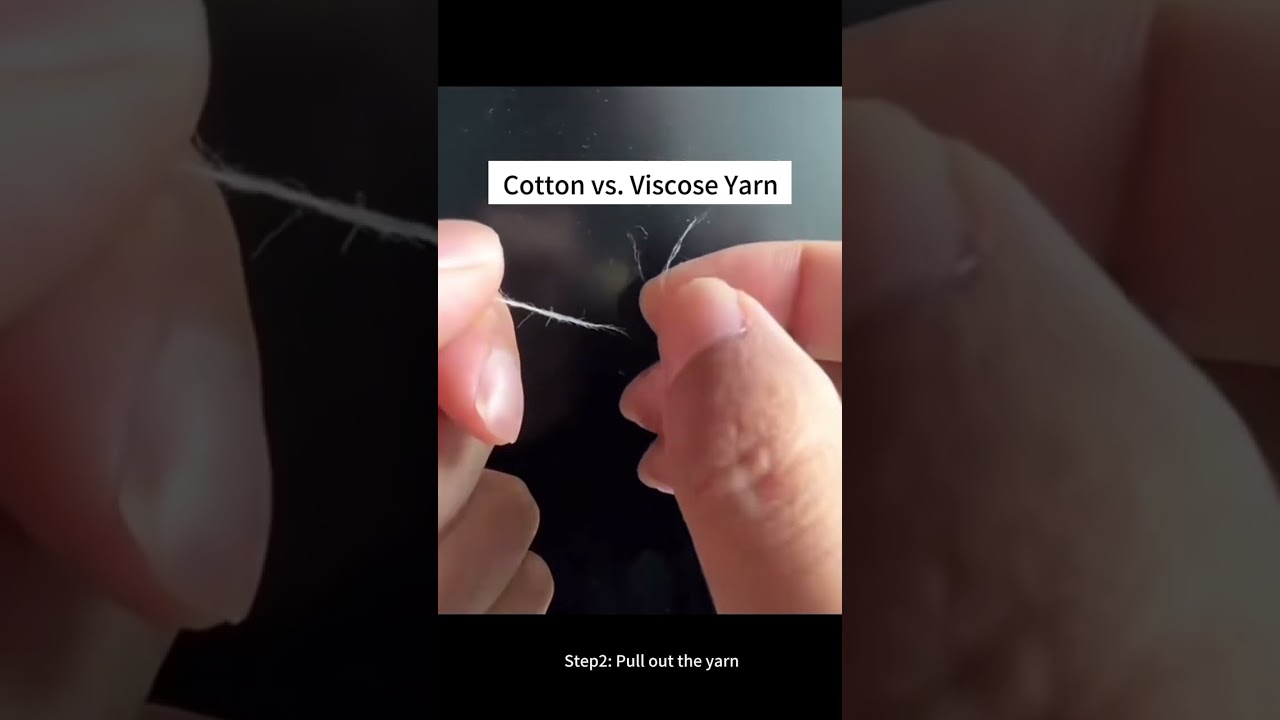 Cotton vs. Viscose Yarn - spot the difference #fabric #fabrics #fashiondesigner #fashiontrends