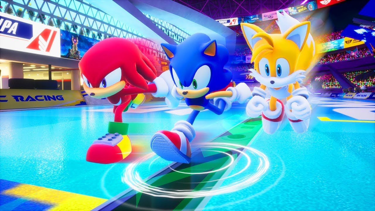 Running Team Sonic In Sonic Racing CrossWorlds