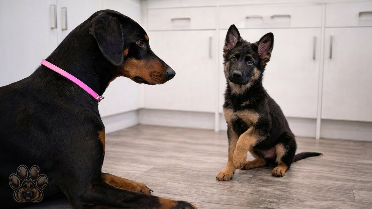 My Doberman Met the Most Terrified Shepherd Puppy — and Refused to Leave Him Behind