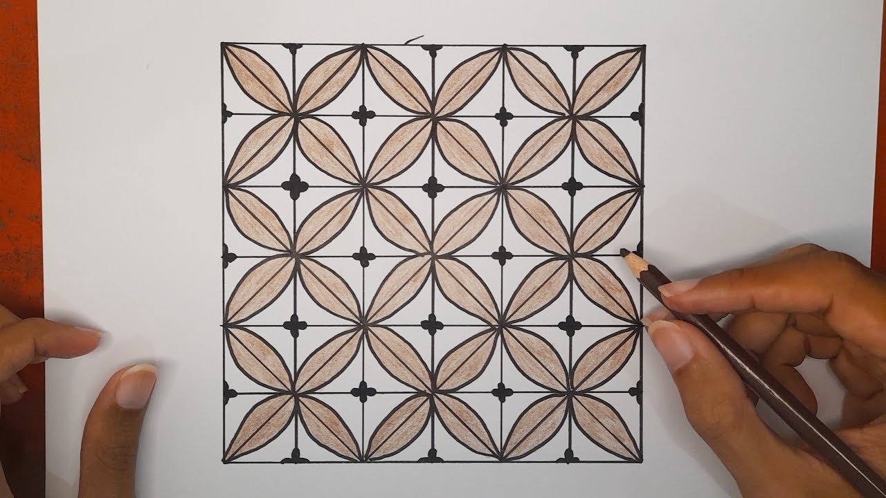 Tutorial Menggambar Batik Kawung Mudah Dan Jelas