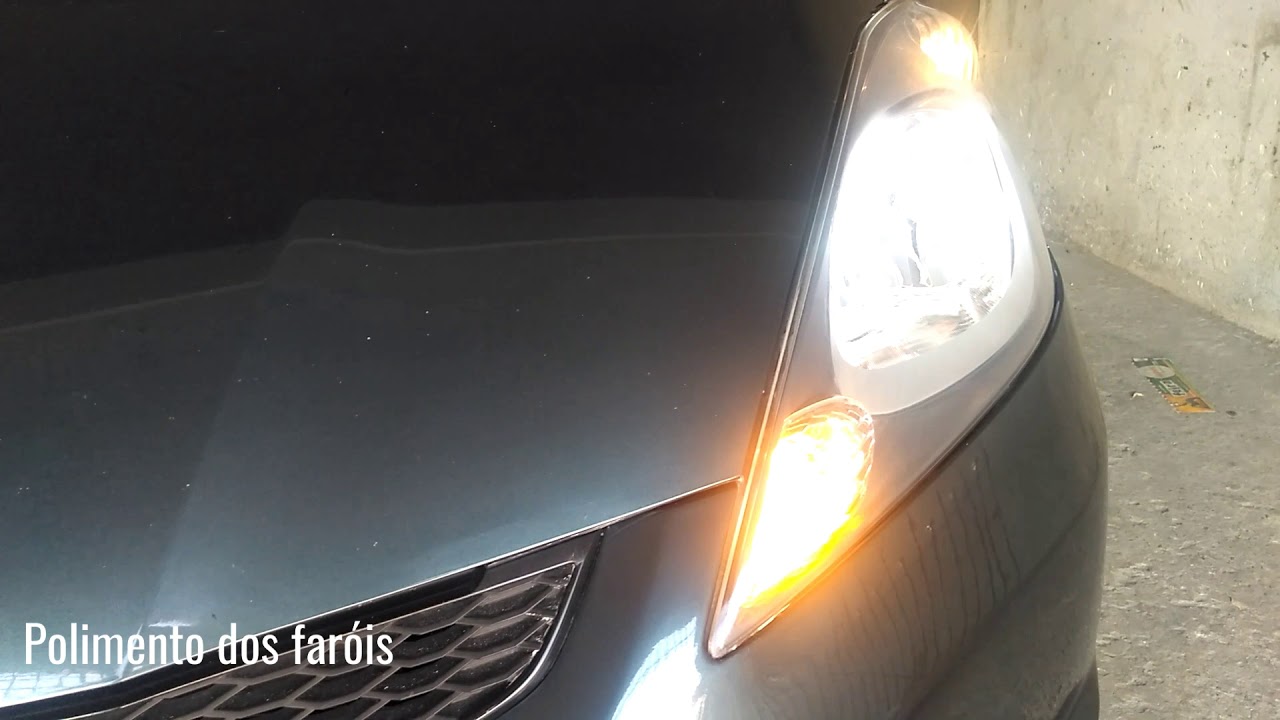 Est&eacute;tica Automotiva - Polimento - Farol Honda Fit