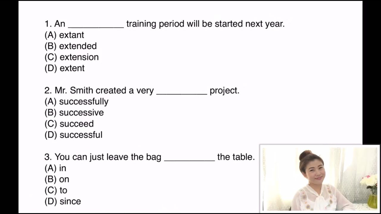 TOEIC ครูพี่อิ๋ง เทคนิคทำข้อสอบโทอิค (แบบฝึกหัด#9)