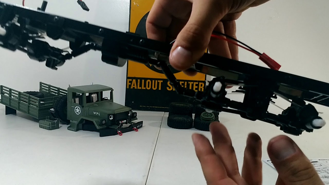 1/16 wpl b-16 6x6 kit build #2 done! Quick running/crawing/flexing test