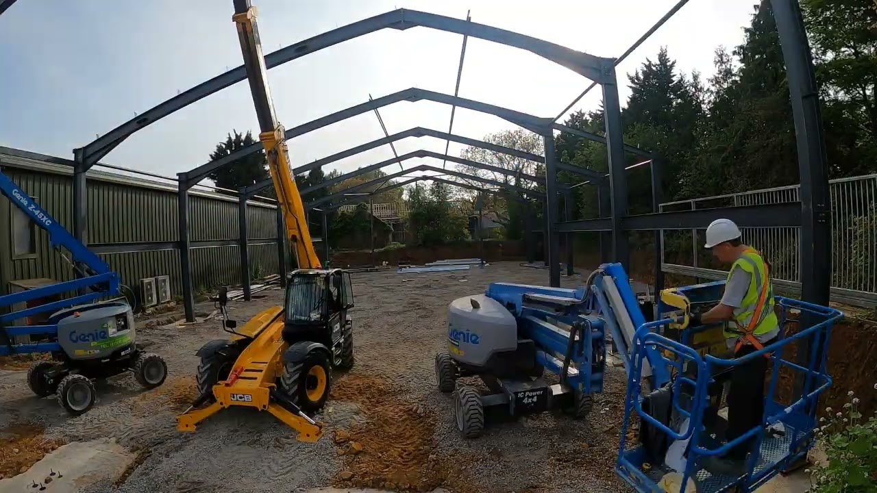 steel frame building                    time-lapse
