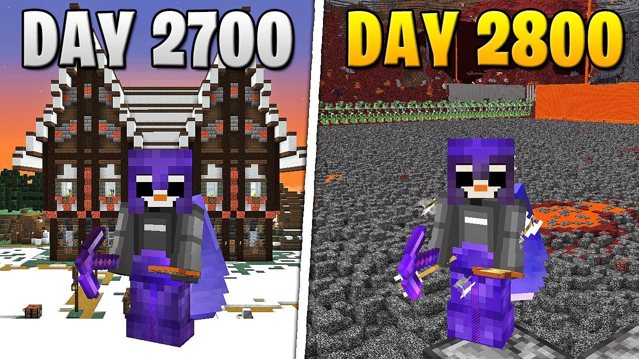Я выжил 2800 дней в HARDCORE Minecraft...