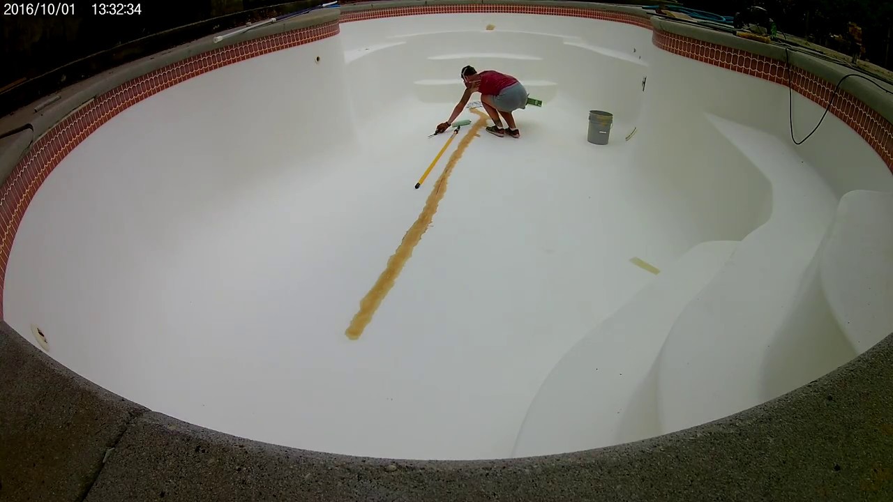 How to apply epoxy paint to fiberglass swimming pool.