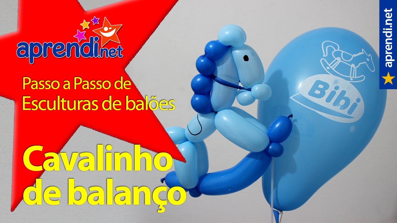 Como fazer um cavalo de balanço com balões