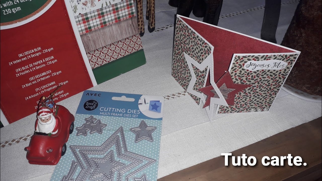 Tuto carte à rabats/ très facile/ dies et bloc Noël action.