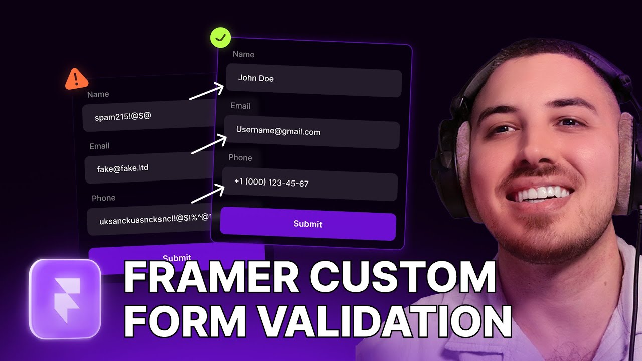 How to Add Custom Name, Phone and Email fields Validation to Native Framer Forms