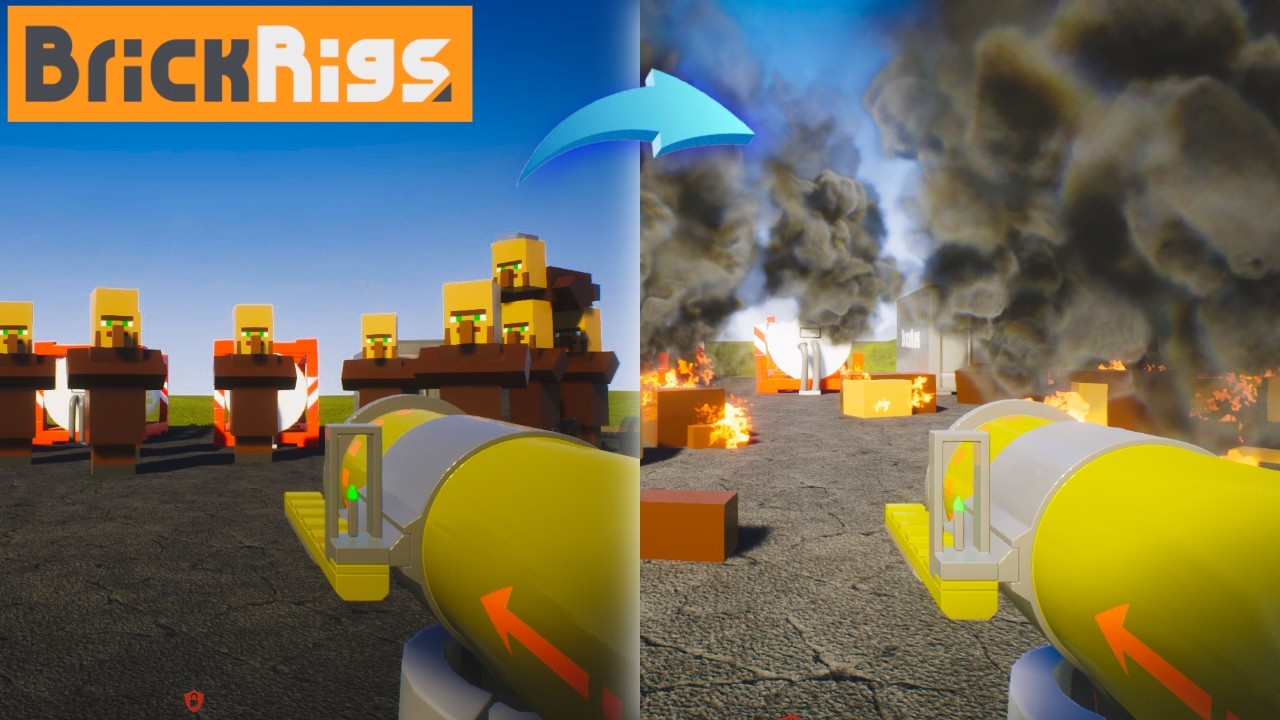 Bullying Minecraft Villagers in Brick Rigs