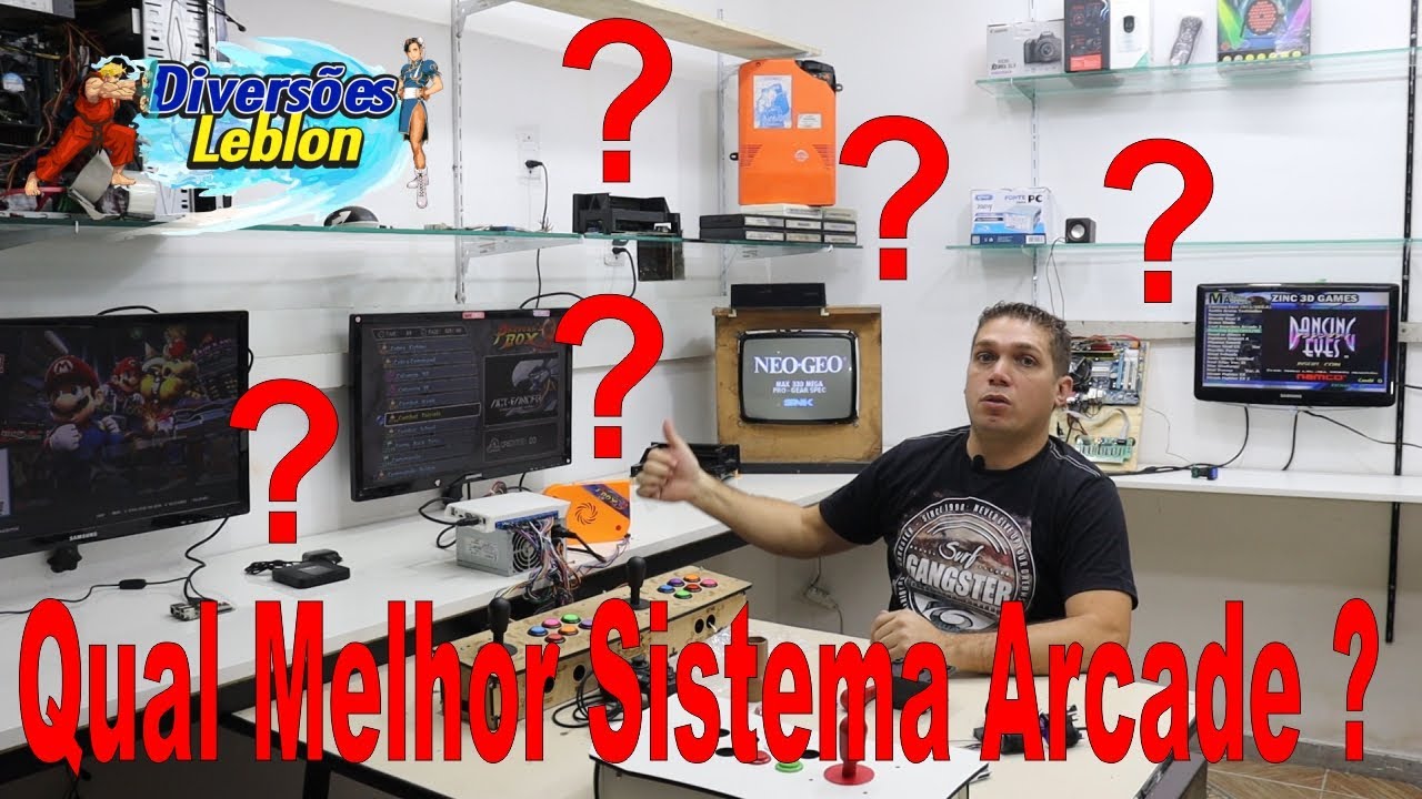 Qual o Melhor Sistema Arcade ? Controle ou Arcade Fliperama Comercial Dicas de Sistemas Iniciantes