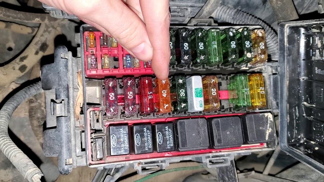 1999 F350 AC Fuse, Blower Motor Fuse & Relay Location