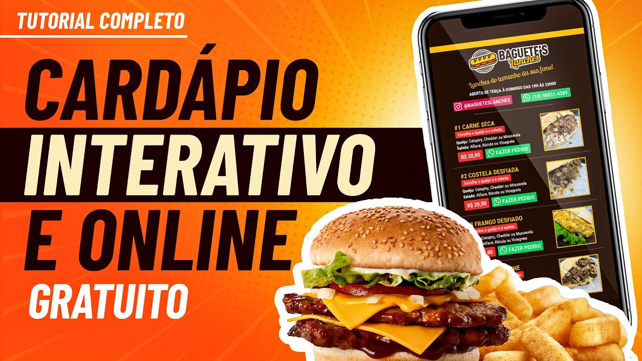 COMO FAZER CARDÁPIO DIGITAL INTERATIVO e ONLINE (Tutorial Gratuito)
