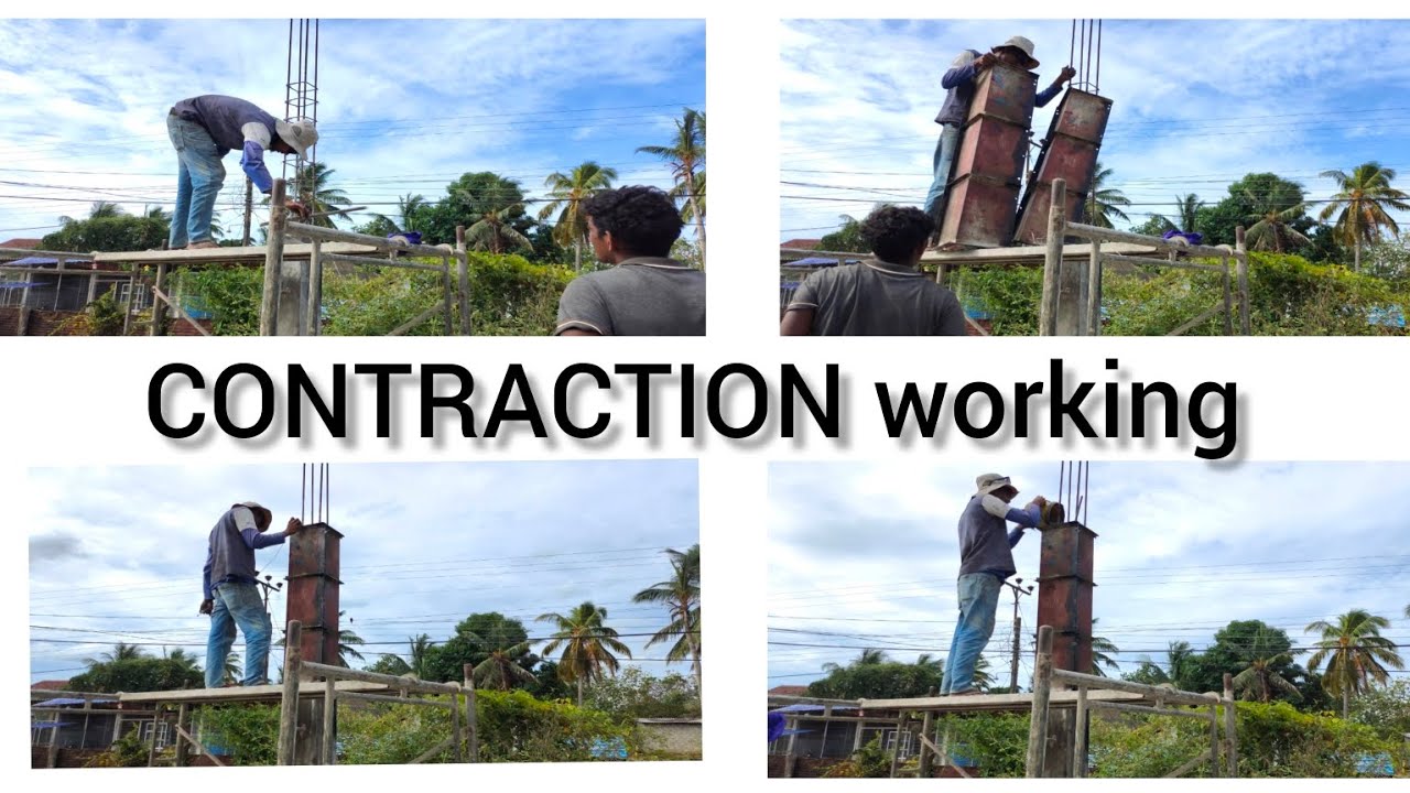 9&times;9 Concrete column /Brick 🧱 making..../Contraction working/Mason Building Working....