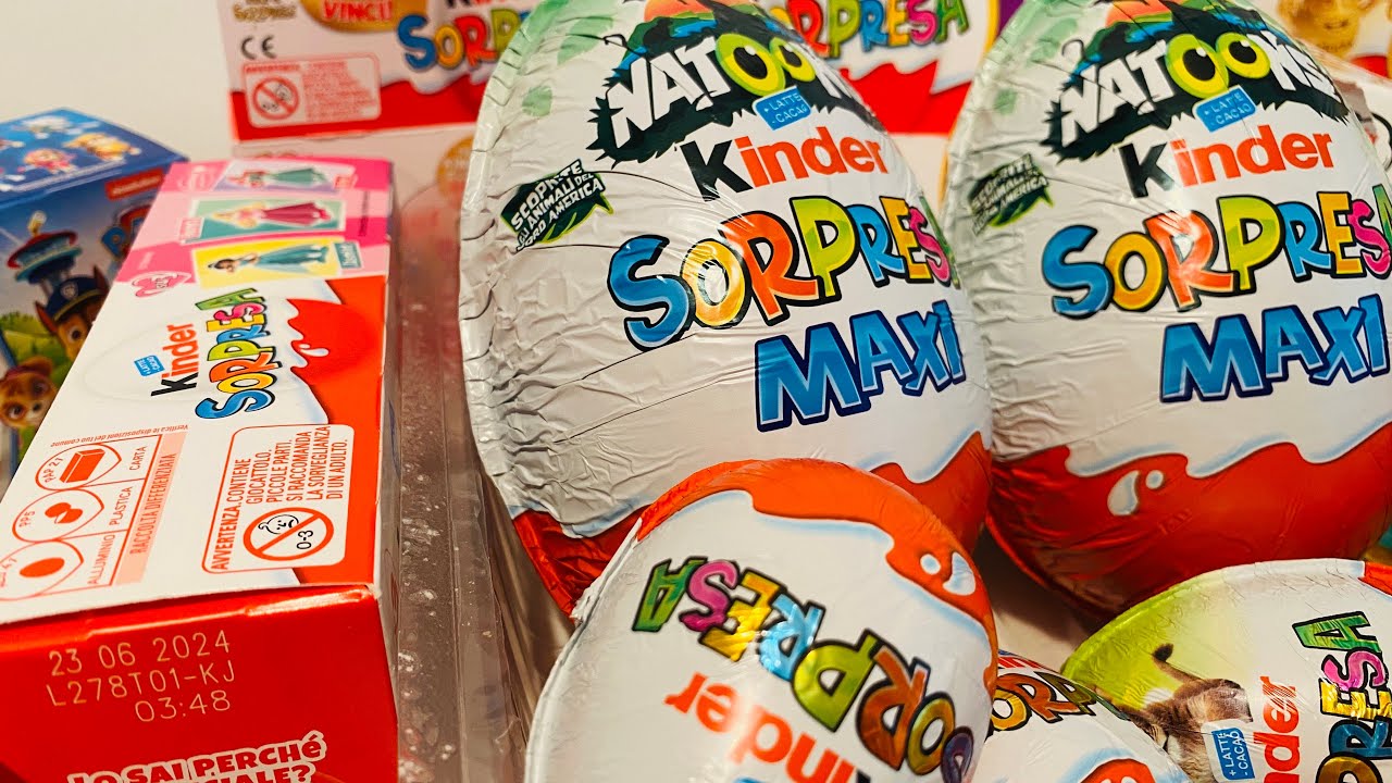 Natoons Maxi Compilation Kinder Surprise ASMR Unboxing 