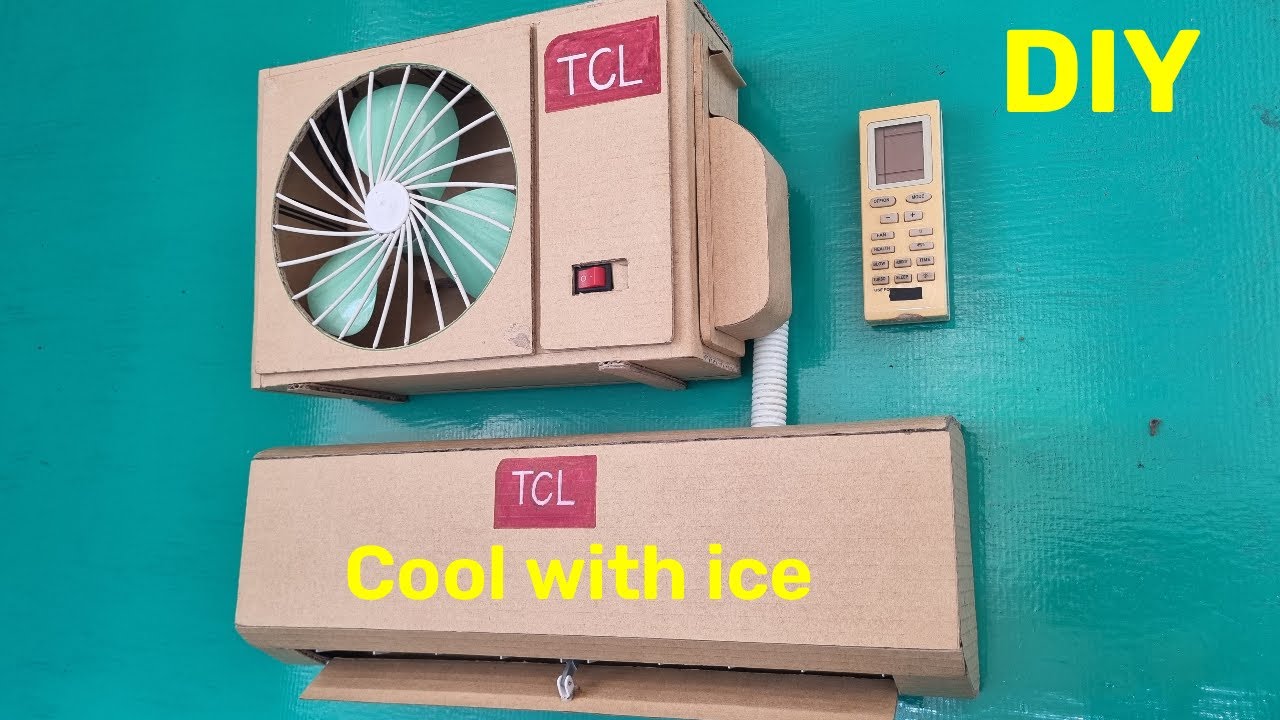 How to make ice-cooled cardboard air conditioner || According to model TCL TAC - 12CS/LCI