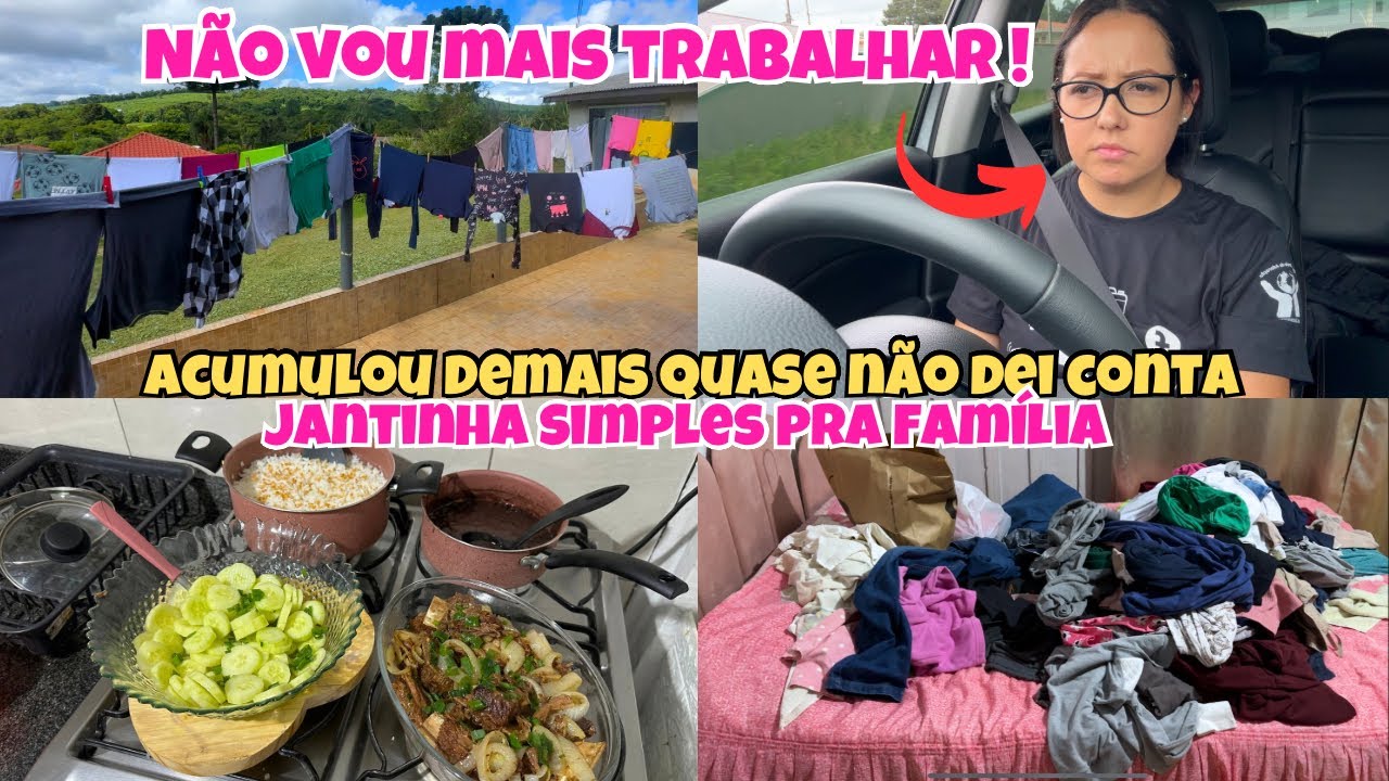 Muita roupa suja acumulou demais😅 Não vou mais trabalhar ! Fiz costela  na pressão 😋