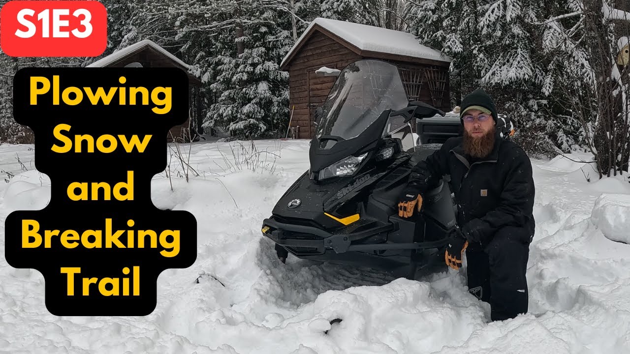 Life at a Maine Sporting Camp - Plowing Snow and Breaking Trail