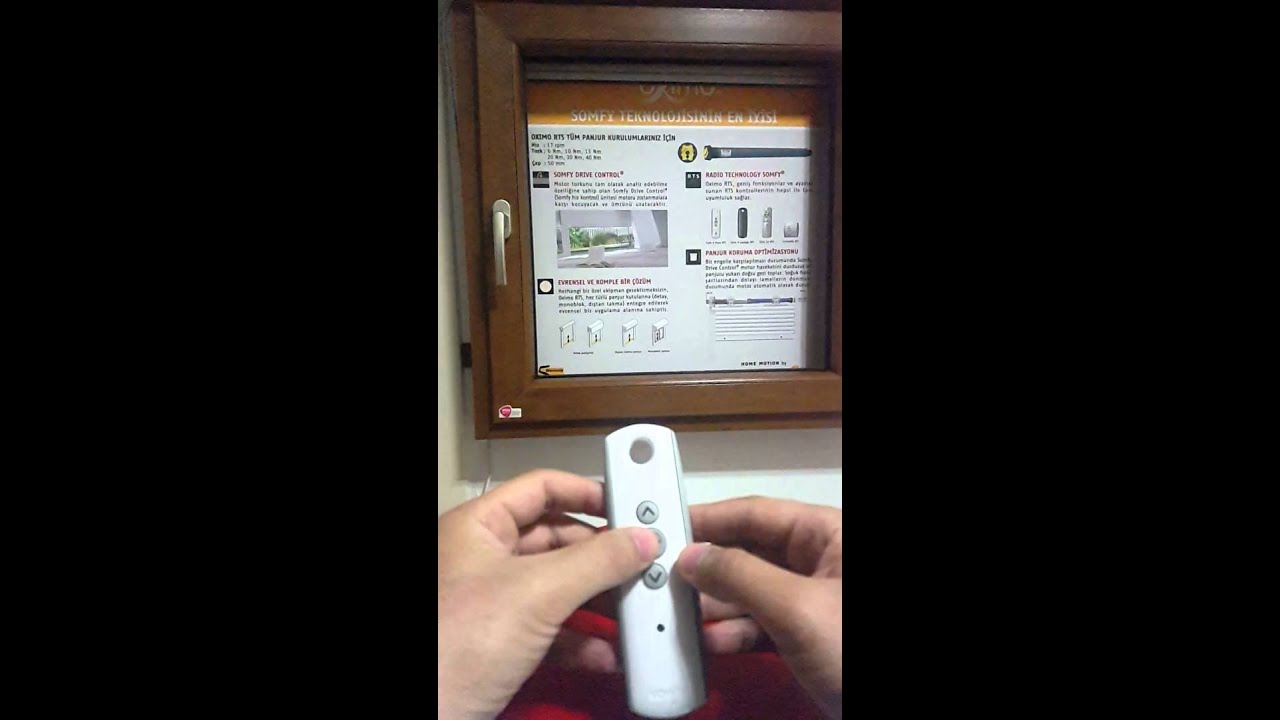 Somfy kendinden alıcılı motor limit ayarı