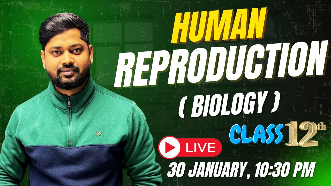 CLASS 12  BIOLOGY  :  HUMAN REPRODUCTION - CONCEPT & PYQS