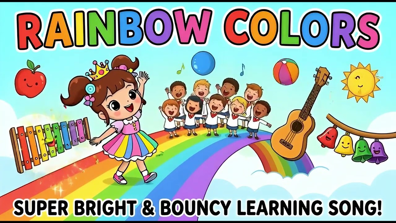 Rainbow Colors Song | Learn Colors with Fun Dance | Kids English Nursery Rhyme
