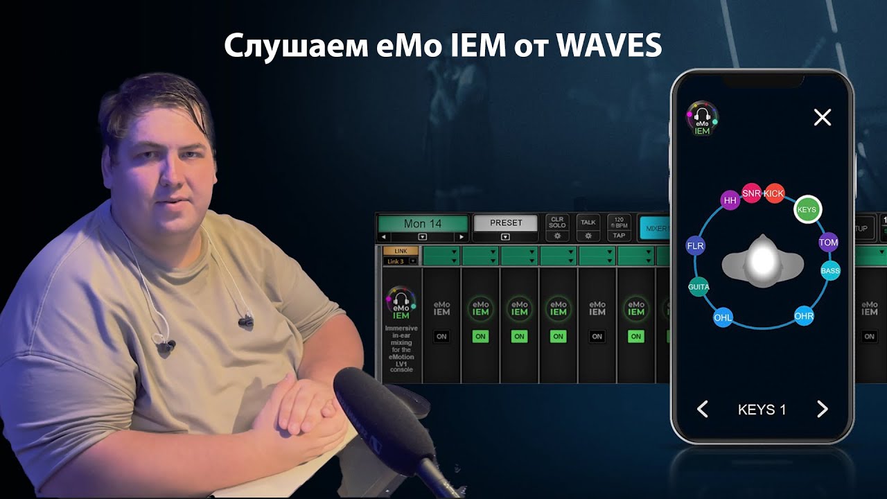 Слушаем eMo IEM от Waves. Сравниваем с стерео режимом