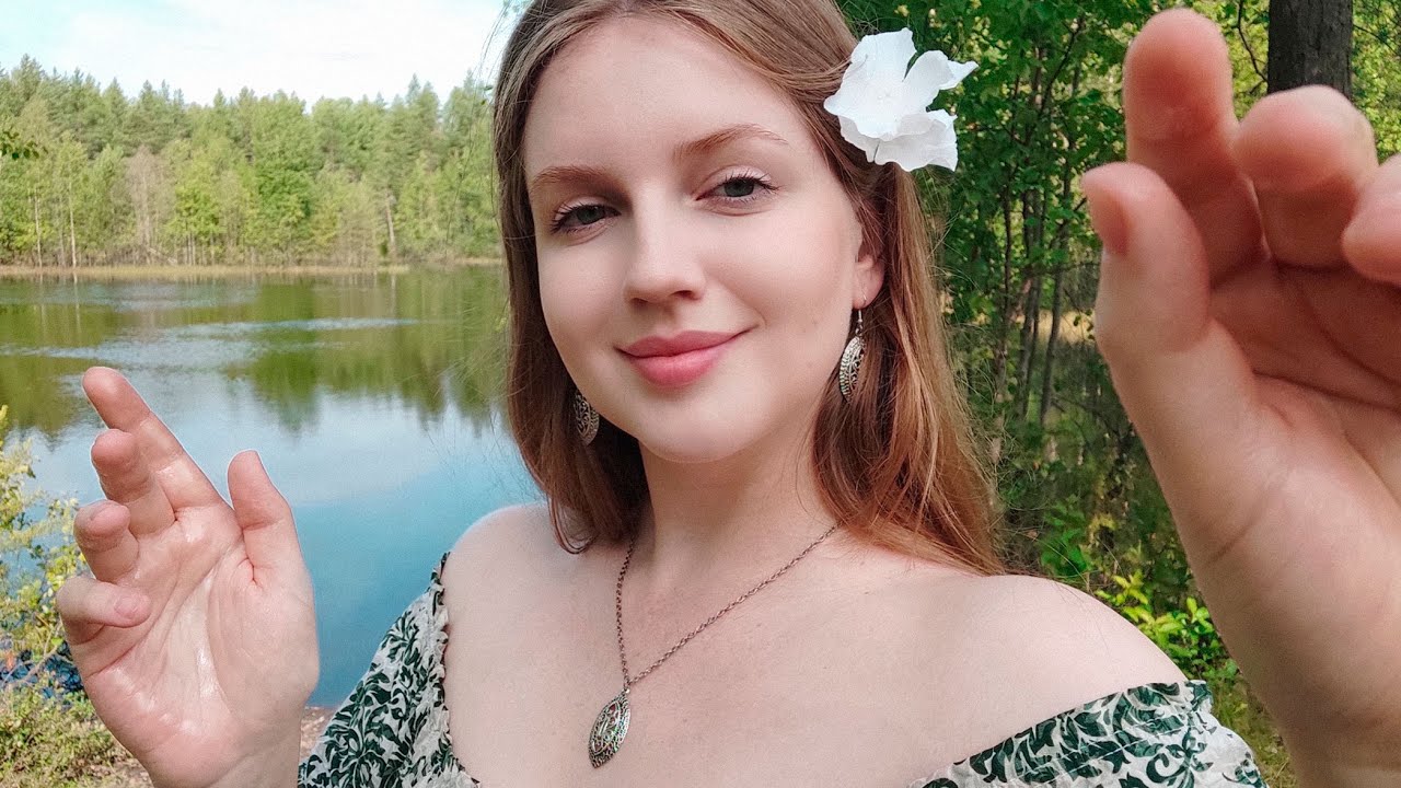 ASMR Oil Face Massage in the Forest. 1 Hour. No Talking