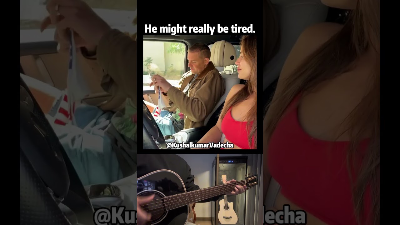 He might really be tired.#shorts #funny #couple #single #viral #trending#guitar