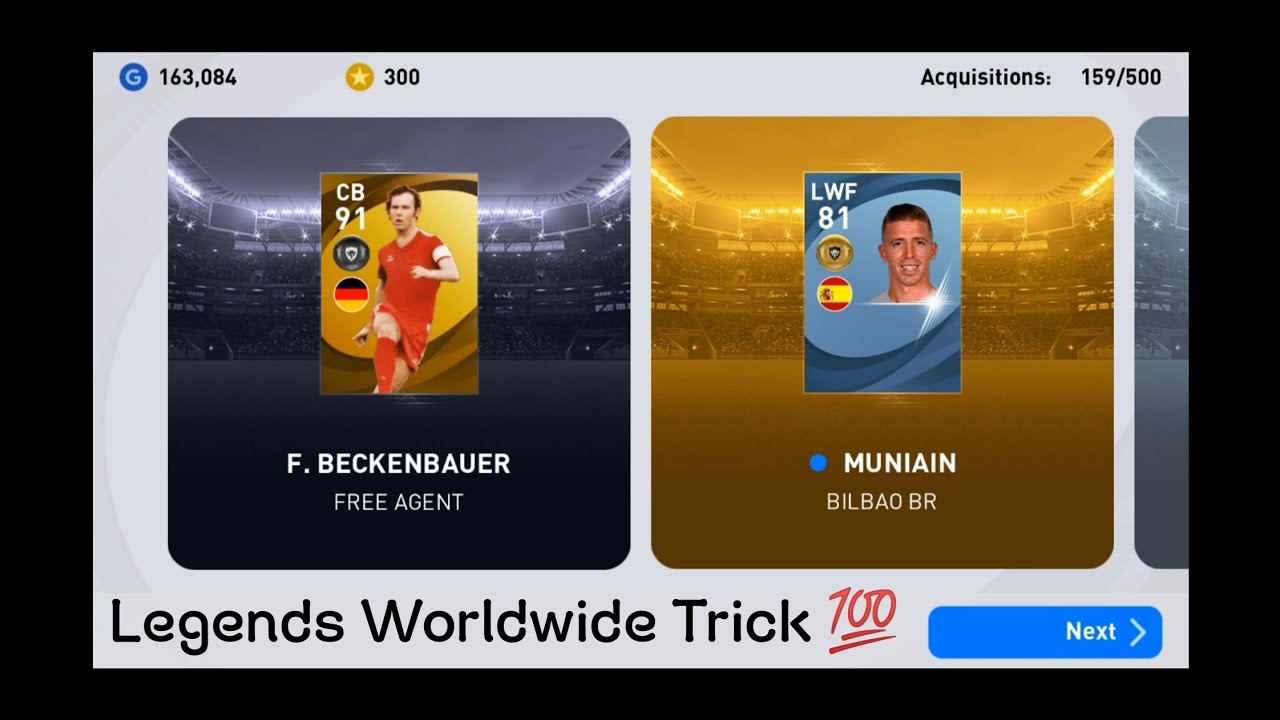 Worldwide Club Legends Box Draw Trick. Legends in 1 Spin Trick. Batistuta, Zico, Kahn, Viera etc.