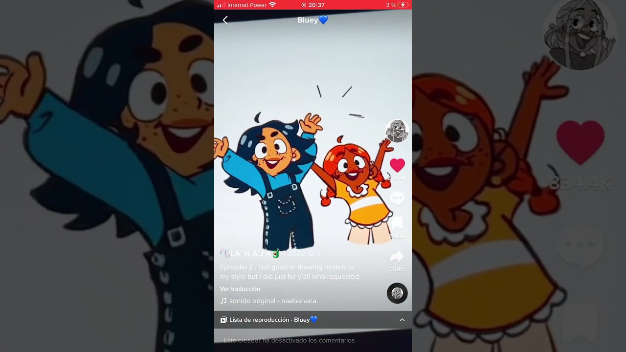 Bluey as Human Tiktok || artist: @naebanana