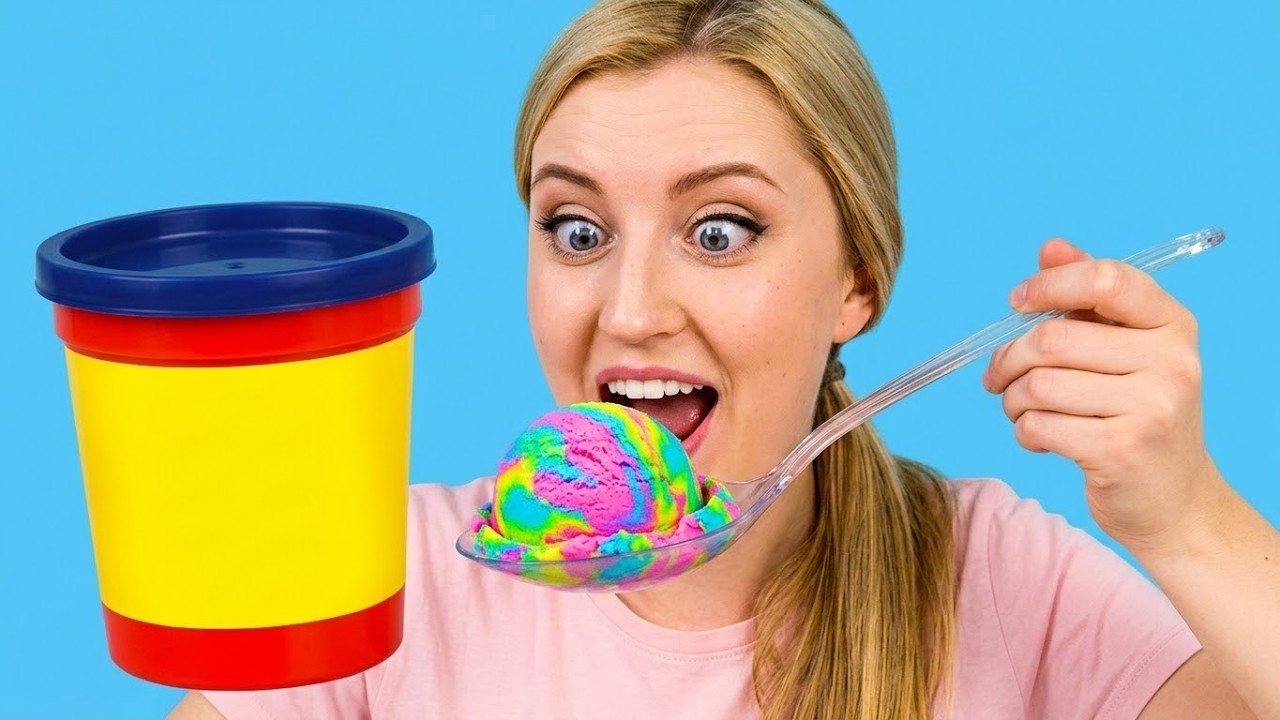 PEGADINHAS DIVERTIDAS COM ALIMENTOS|| Comida Falsa VS Comida Gosmenta com 123 GO! GOLD