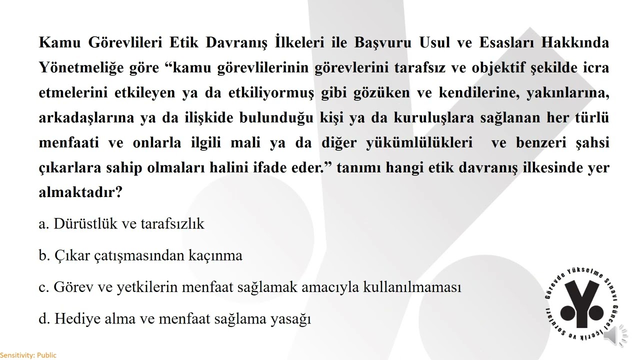 Kamu Görevlileri Etik Davranış İlkeleri ile Başvuru Usul ve Esasları Hk Yönetmelik Soru ve Cevap