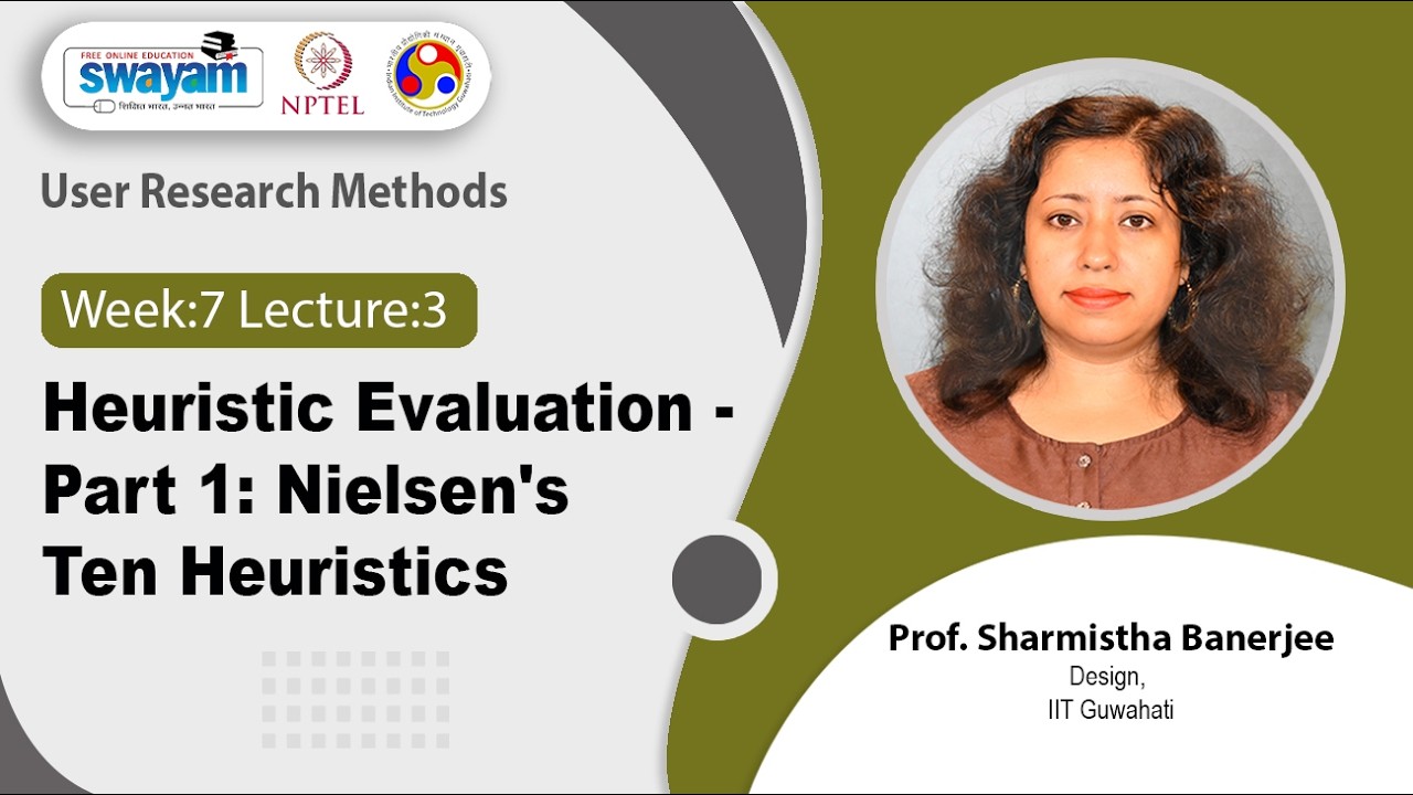 Lec 33: Heuristic Evaluation - Part 1: Nielsen's Ten Heuristics