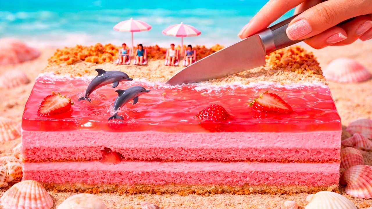 Mini World vs Human Hands | Ultra Macro Universe | Fantasy Miniature Cake World