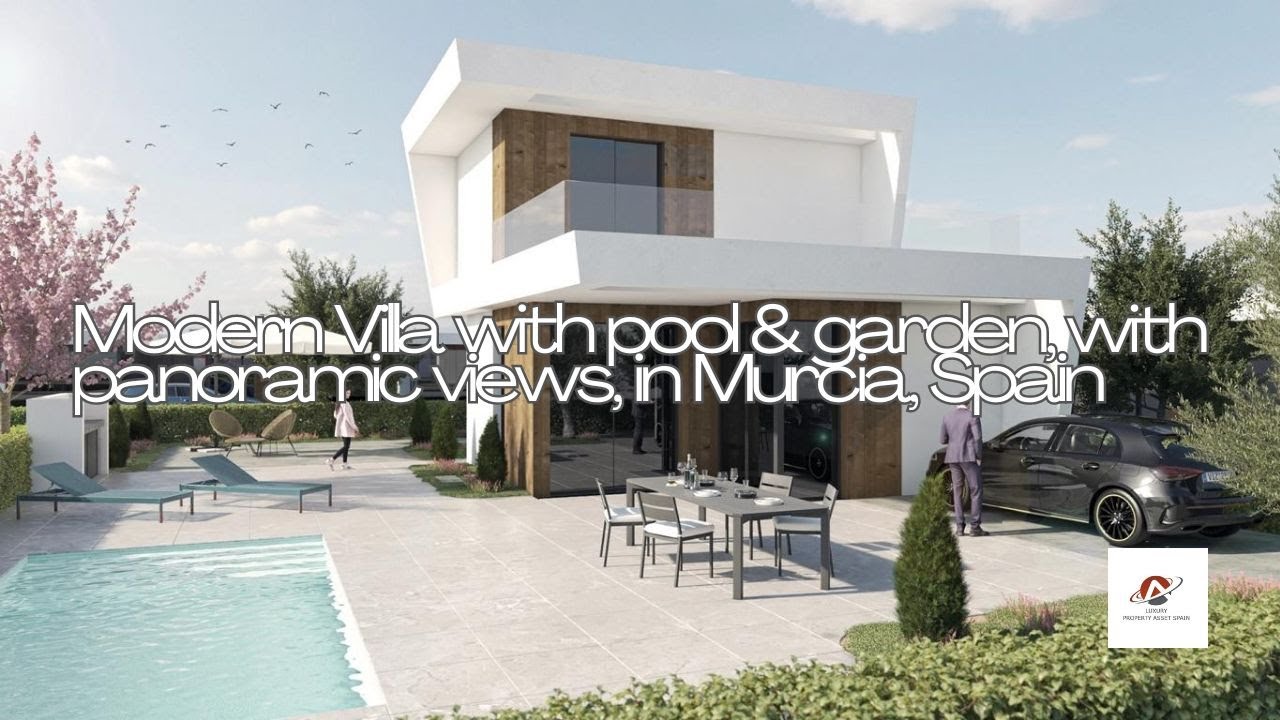 Modern Villas with pool and garden, build on an elevated plot with panoramic views, in Murcia, Spain