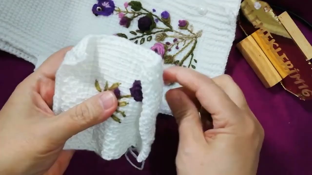  Brezilya Nakışı Rokoko Örgü  süsleme Stich dıy howta desing Tunus işi Örgü Modelleri Tutorial  