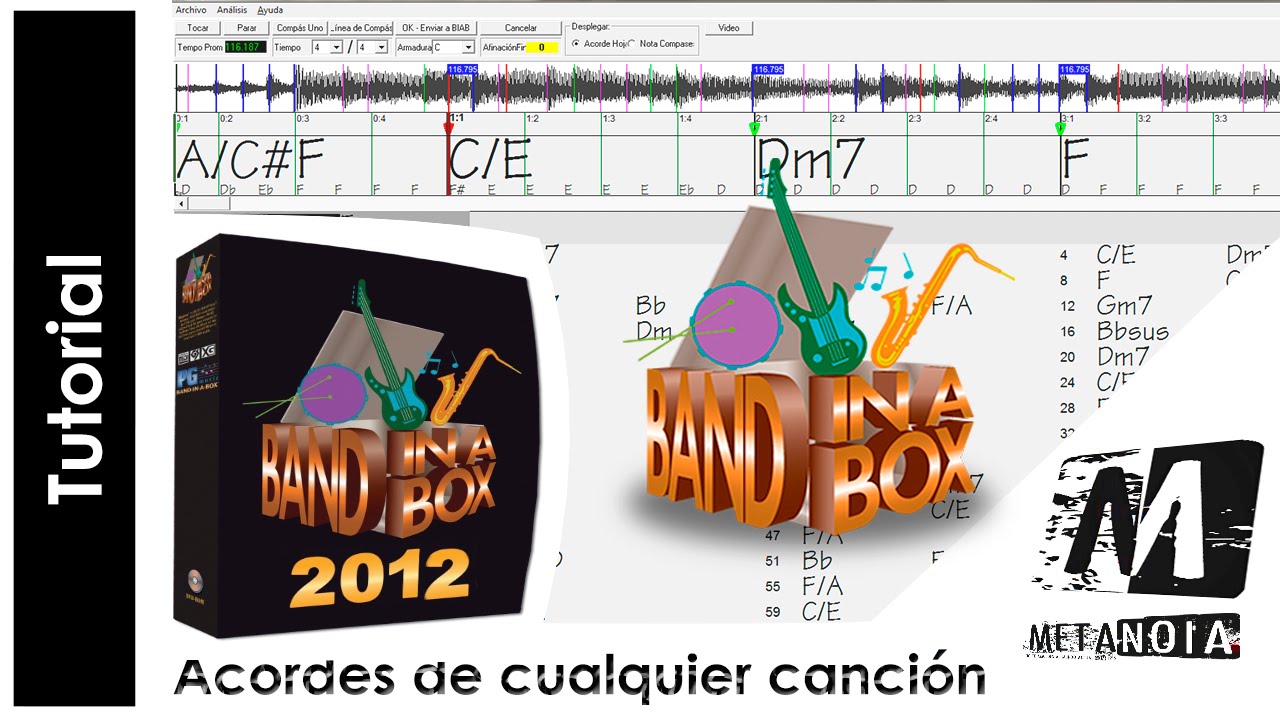 Saca acordes de cualquier canción muy facilmente - BAND IN A BOX