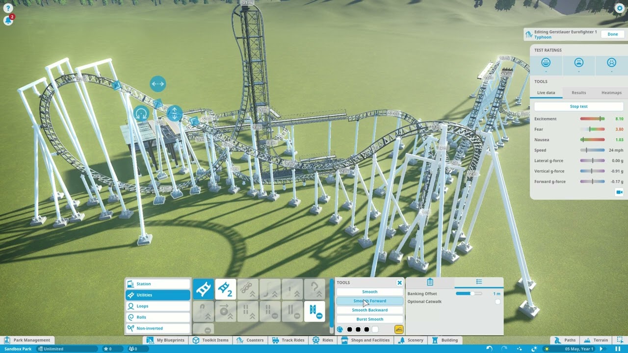 Planet Coaster Saw: The Ride recreation (Thorpe Park)