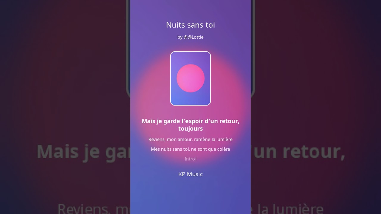 Mes nuits sans toi