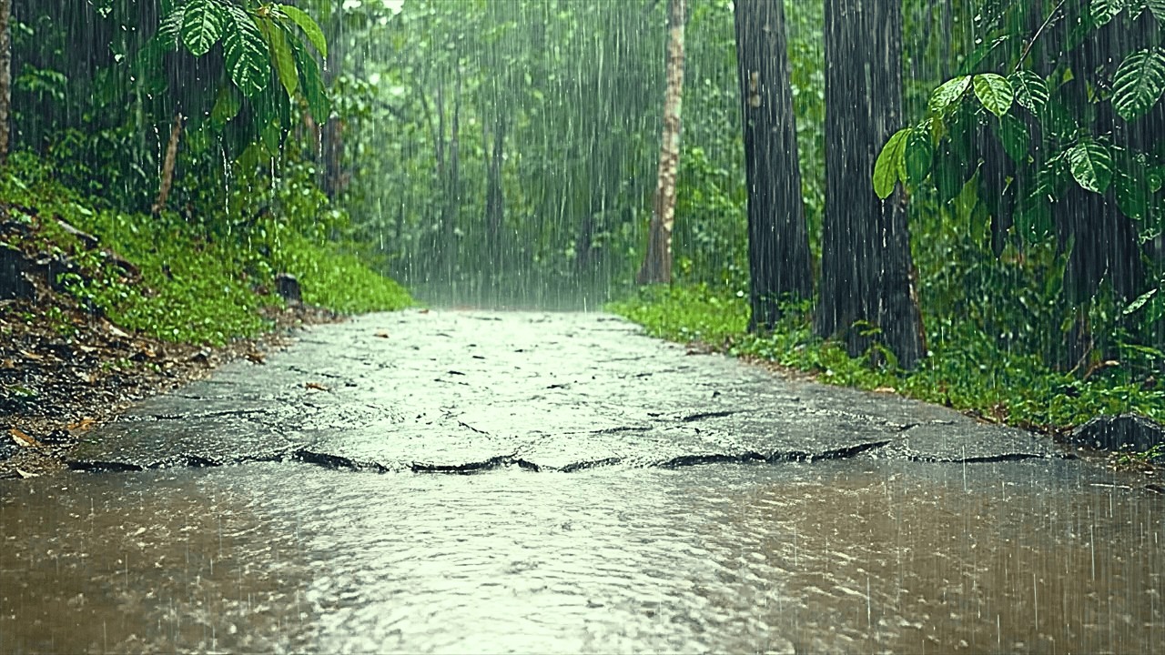 Relaxing Rain Sounds to Help You Relax & Read 🌿 Relieve Stress with Soothing Rain in the Rainforest
