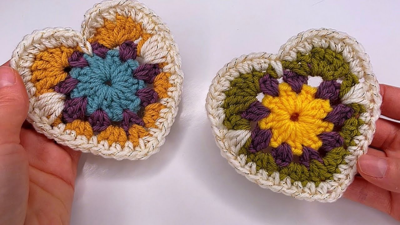 Очень красиво ❤️ Вязаные крючком винтажные сердечки #crochet