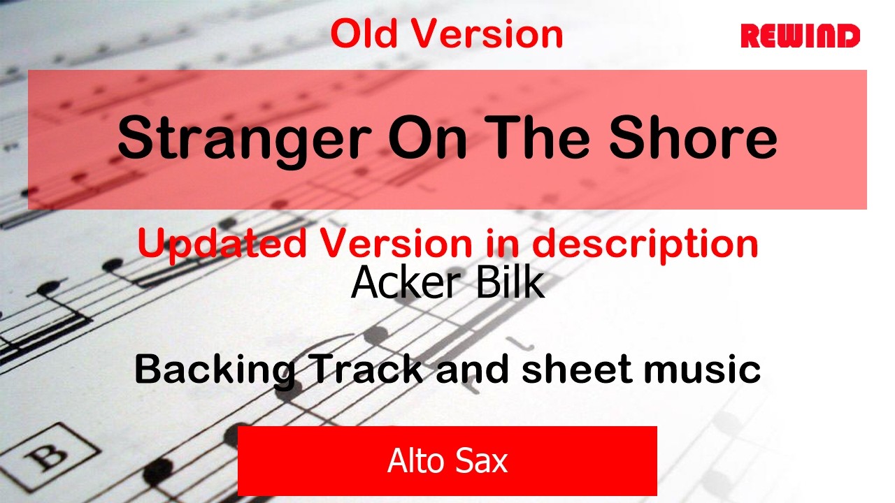 Acker Bilk Stranger On The Shore Alto Sax Backing Track and Sheet Music