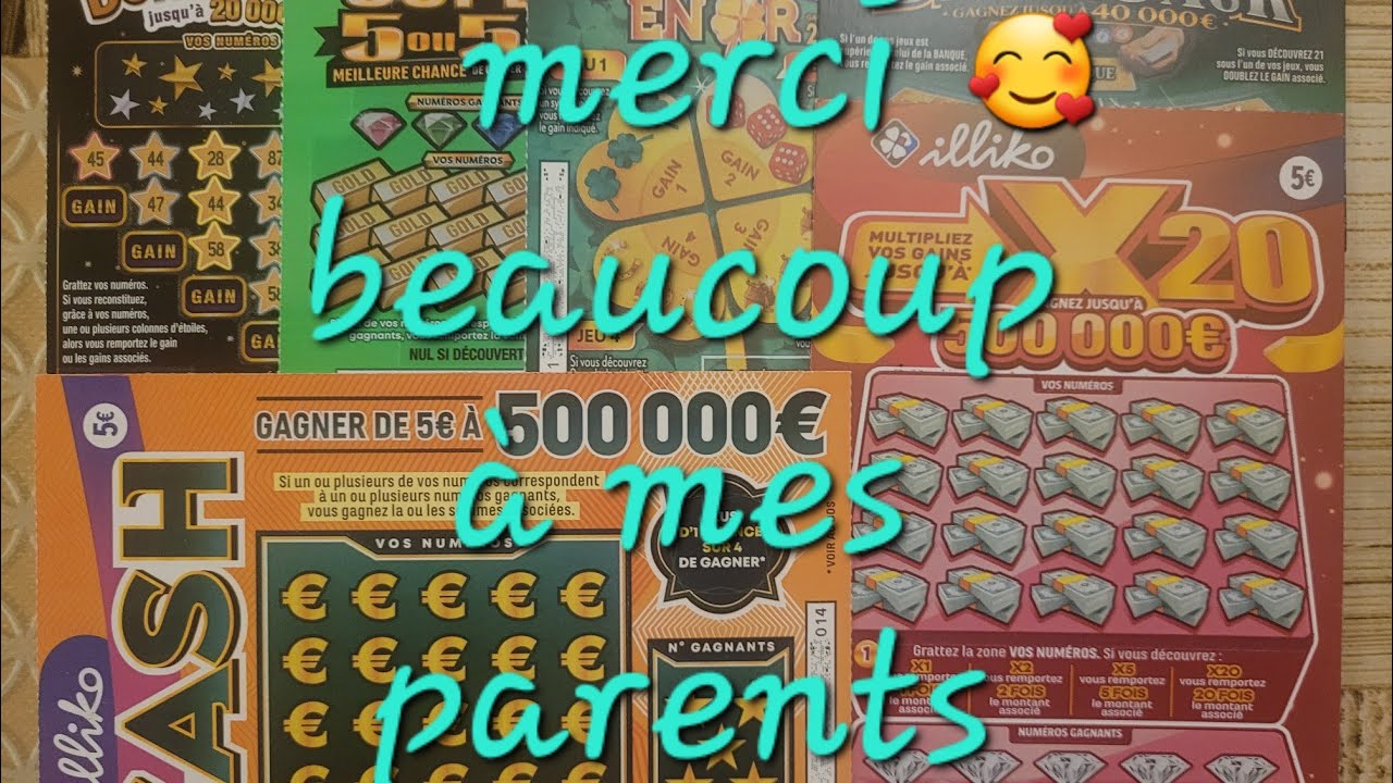merci beaucoup à mes parents 🤞#grattage #jeu #fdj 😉😚🥰🤑😘