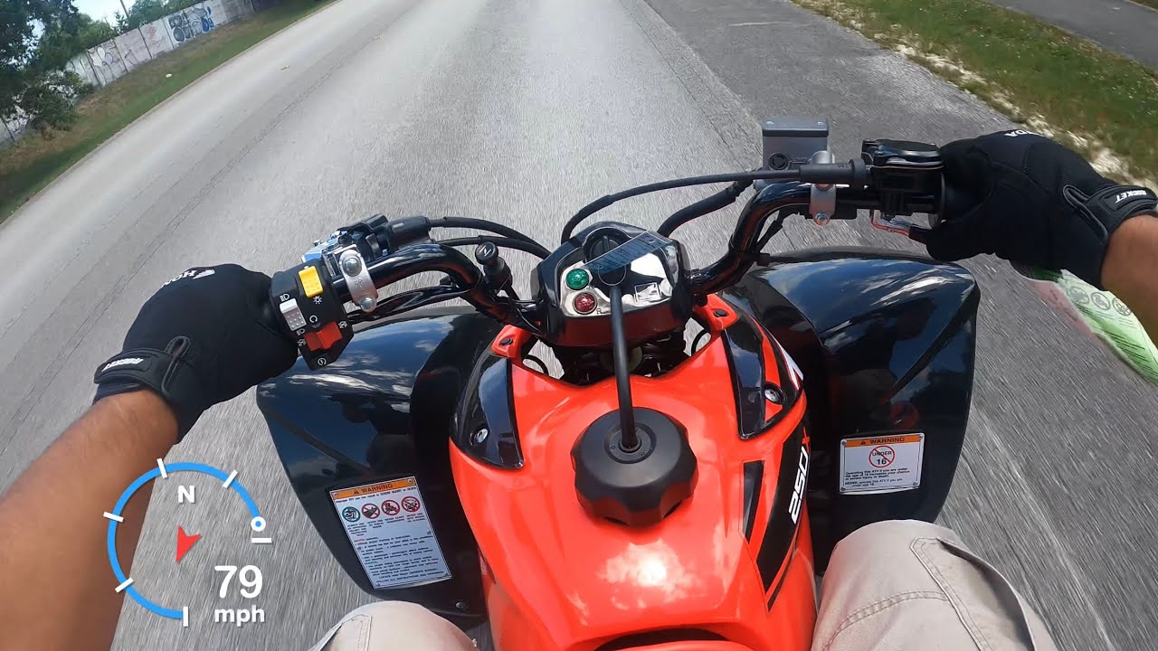 2022 Honda TRX250X top speed run