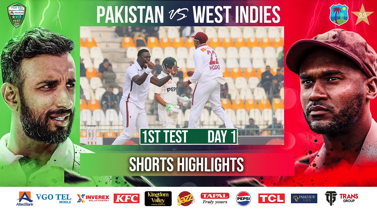 Short Highlights | Pakistan vs West Indies | 1st Test Day 1 | PCB | M2I1A