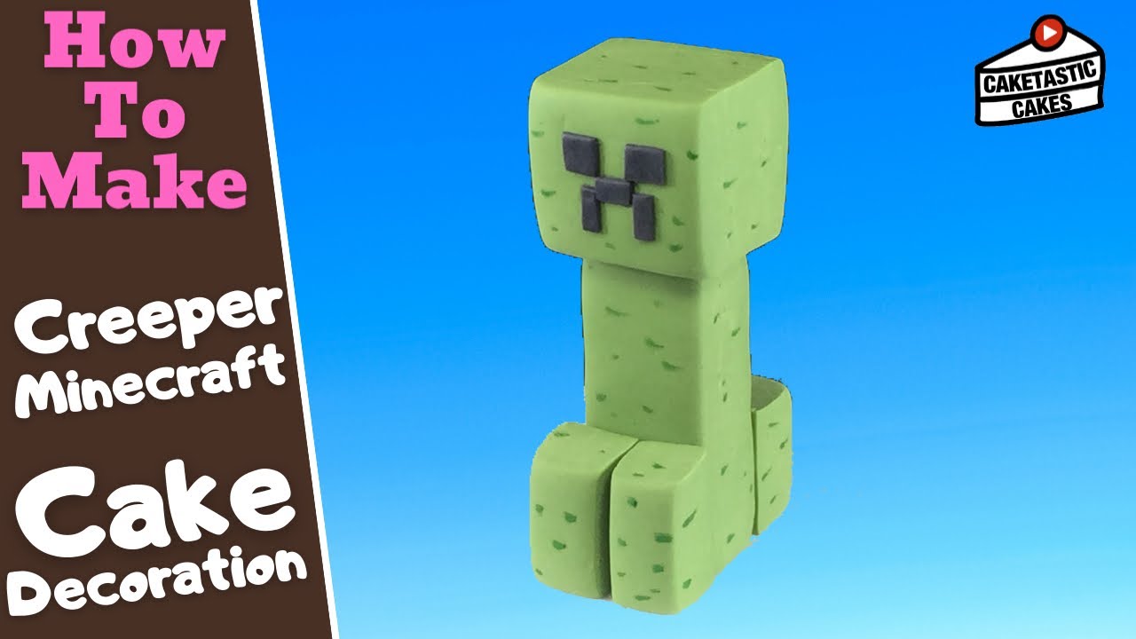 Minecraft Creeper Cake - Minecraft Figure Cake Tutorial - Cake Decorating Video by Caketastic Cakes