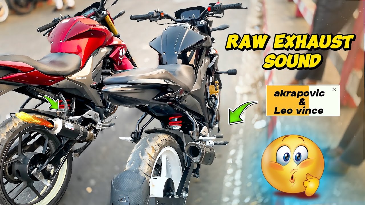 Akrapovic & Leo Vince Exhust raw Sound 💥😎|| gixxer monotone with exhaust review || gixxer monotone